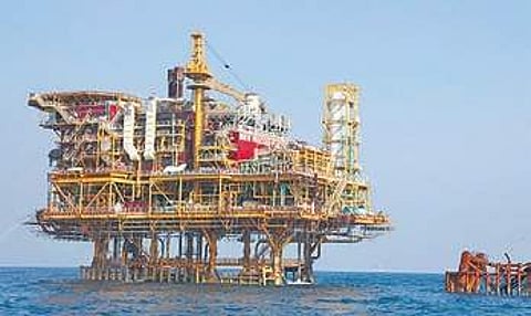 (Representative Image) An ONGC offshore drilling site