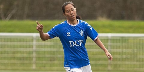 Rangers FC striker Bala Devi (Photo | Rangers FC Twitter)