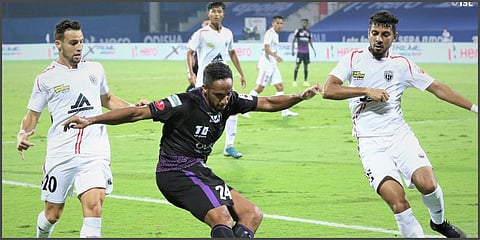 Odisha FC showed heart and character as they drew 2-2 with NorthEast United FC. (Photo | ISL Twitter)