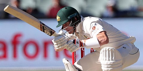 Australia batsman Steve Smith ducks under a high delivery from India on the second day of their cricket test match at the Adelaide Oval. (Photo | AP)