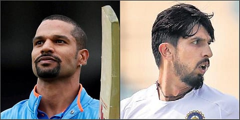 Shikhar Dhawan (L) and Ishant Sharma (File photos| PTI)