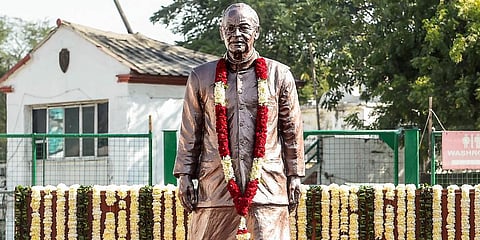 Statue of late DDCA president Arun Jaitley (Photo | PTI)