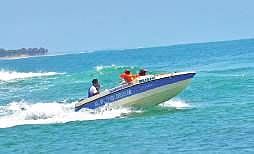 Motor boating resumes at Rushikonda beach in Vizag. | G Satyanarayana