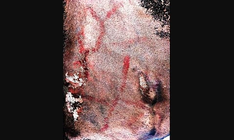 The prehistoric painting discovered by Satyanarayana Dyavanapalli