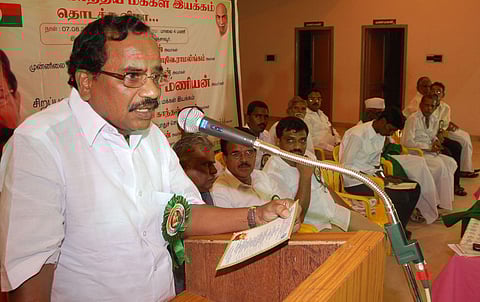Veteran politician Thamizharuvi Manian (Photo | EPS)