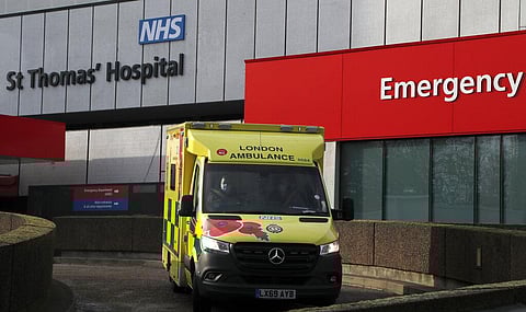 An ambulance drives of a hospital in London, Wednesday, Dec. 30, 2020. (Photo | AP)