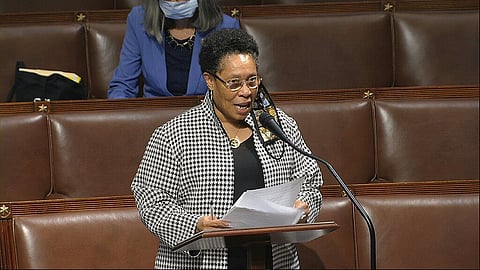 Rep. Marcia Fudge, D-Ohio, speaks on the floor of the House of Representatives at the U.S. Capitol in Washington. (Photo | AP)