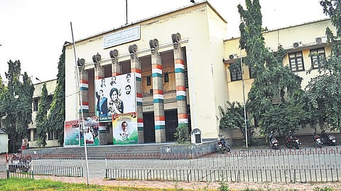 TPCC headquarters Gandhi Bhavan at Nampally, Hyderabad