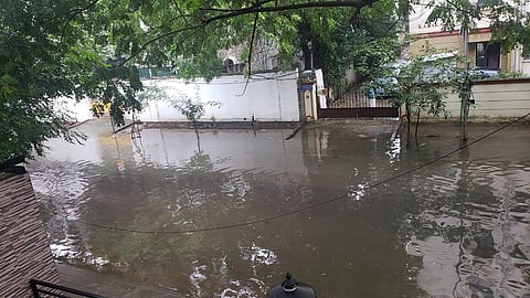 Ashok Nagar 18th avenue has not been completely drained for ten days now since the rains due to Cyclone Nivar (Photo | Special arrangement)