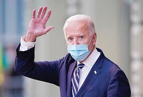 US President-elect Joe Biden waves to his supporters (File Photo | AP)
