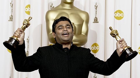 A R Rahman with his Oscar awards in 2009. (File photo | AP)