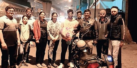 Vishwala Patel and Vikas Reddy along with their team from Kavacha. (Photo | EPS)