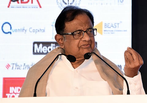 Senior Congress leader P Chidambaram. (Photo| ANI)