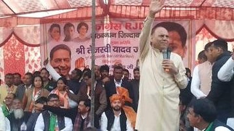 Congress candidate from Vikaspuri Mukesh Sharma. (Photo | Twitter)