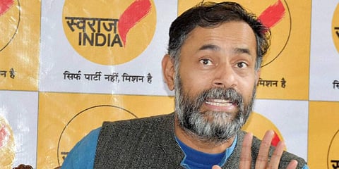 Swaraj Party leader Yogendra Yadav (Photo | PTI)
