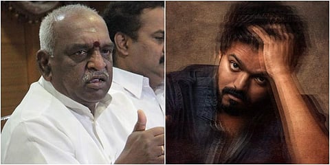 Ex-Union Minister Pon Radhakrishnan (Left) and Actor Vijay (Right)