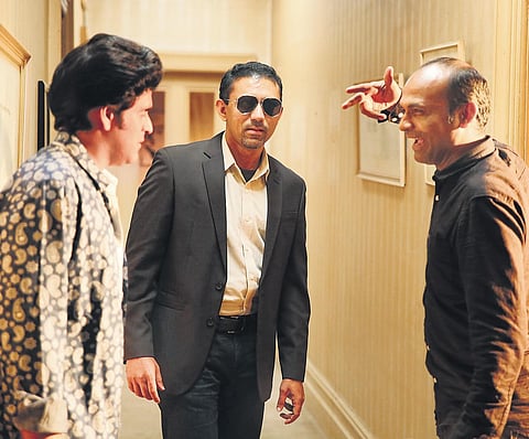 Kettavan director NK Kandi in the sets of 'Day Knight'. (Photo| EPS)