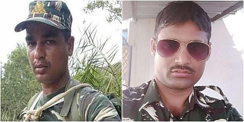 Martyr Pankaj Tripathi (L) and martyr Shyam Babu (R)