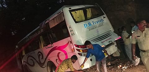 The accident spot where the nine died near Mulnur Ghat in Karkala | EPS