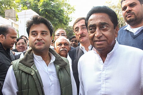 Madhya Pradesh CM Kamal Nath and former MP Jyotiraditya Scindia (File | PTI)