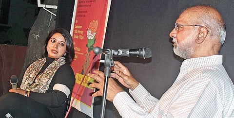 Faye D’Souza and Mohan Guruswamy in the city | SATHYA KEERTHY