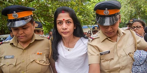 Sheena Bora murder accused Indrani Mukerjee at Bandra Family Court in Mumbai. (Photo | PTI)