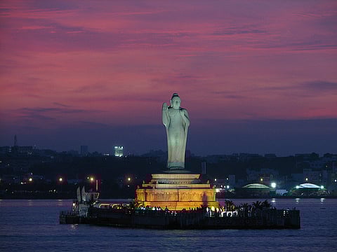 Picturesque Hussain Sagar lake (File Photo |FLICKR)