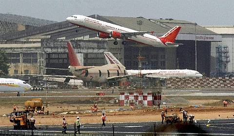 An Air India flight takes off at the Mumbai airport (File Photo | PTI)