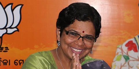 BJP Mahila Morcha president Vijaya Rahatkar. (Photo| Irfana, EPS)