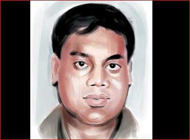 Sketch of Ravi Pujari.