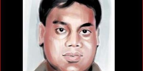 Sketch of Ravi Pujari.
