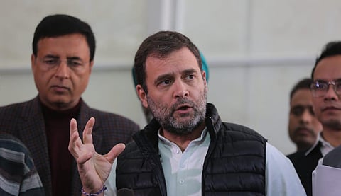 Congress leader Rahul Gandhi at Parliament house in New Delhi. (File | EPS)