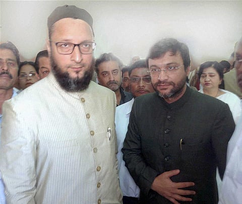 IMIM leaders Assaduddin Owaisi, Akbaruddin Owaisi. (File Photo | PTI)