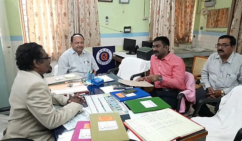 Andhra Pradesh ACB officials performs raids in district government hospital in Tenali on Thursday. (Photo | EPS)