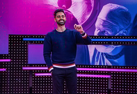 Popular stand-up comedian Hasan Minhaj in an episode of 'Patriot Act'. (Photo | Twitter)