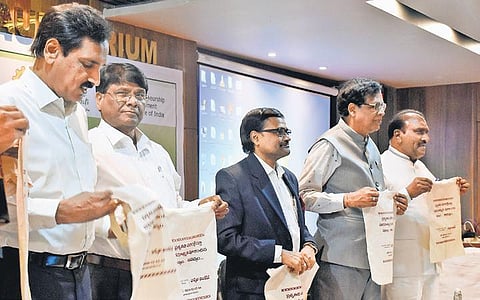 Experts at the seminar on e-waste management at the Federation of Telangana Chambers of Commerce and Industry (FTCCI) on Thursday | S Senbagapandiyan