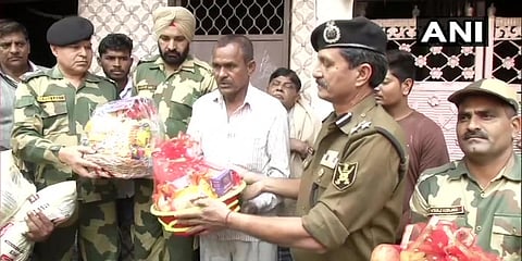 A BSF team visited the house of constable Mohammad Anees, whose house in Khajuri Khas area was set on fire. (File photo| ANI)