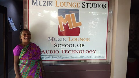 Nanji chechi at the recording studio in Chennai. (Photo | Express)