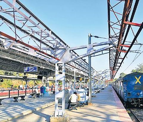 Platform 1A at City railway station has a structure in place but no roof | Vinod kumar T