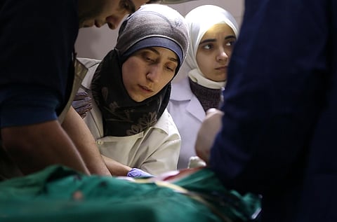 Dr. Amani Ballour in the operating room in Syria in a scene from the Oscar nominated documentary 'The Cave.' (Photo | AP)