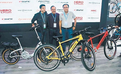 Hero Cycles showcases foldable electric bike at Auto Expo