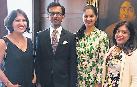 GM Manas Krishnamoorty with Susan, Sarayu and Sunaina