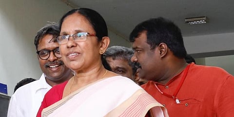 Kerala Minister for Health and Social Welfare KK Shailaja (Photo | Arun Angela, EPS)