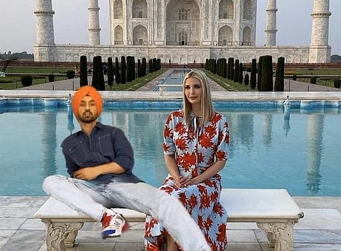 Diljit Dosanjh photoshops himself with Ivanka Trump.