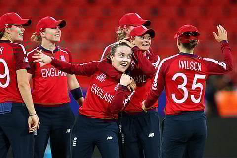 England sealed a semifinal berth with a 46-run win over West Indies. (Photo | Twitter @T20WorldCup)