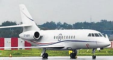 The flight which carried 17 MP Cong MLAs to Bengaluru