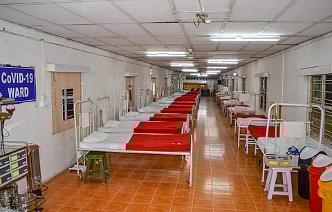 An inside view of an isolation ward prepared for coronavirus-affected patients at Command Hospital in Udhampur Thursday March 12 2020. (Photo | PTI)
