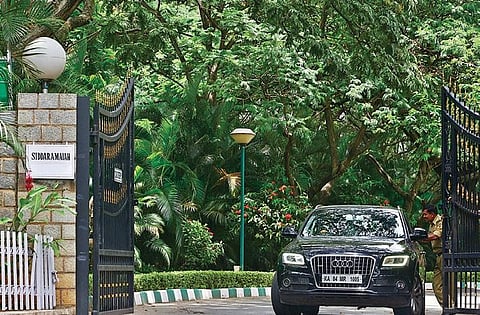 Chief Minister B S Yediyurappa was to move into his official residence on February 27, but has postponed shifting due to ongoing renovation work. (Photo | Shriram BN/EPS)