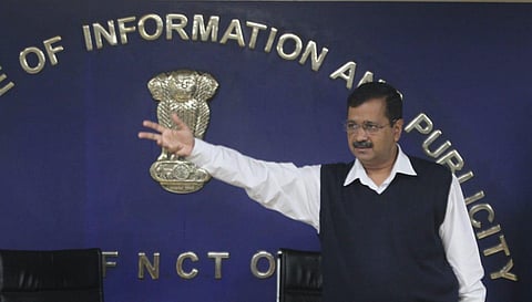Delhi CM Arvind Kejriwal addresses a press conference in New Delhi. (Photo | Shekhar Yadav, EPS)