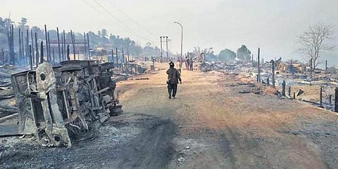 In the wake of the clashes, authorities suspended mobile internet services in the “territorial jurisdiction” of Manipur. (Photo | EPS)